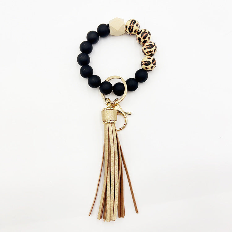 Wholesale Creative Silicone Bead Bracelet Rhizoma Sumac Bead Wrist Keychain